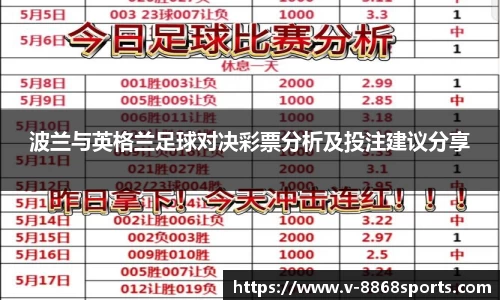 波兰与英格兰足球对决彩票分析及投注建议分享